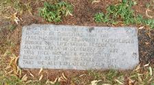 This image shows the plaque for a tree memorial dedication.