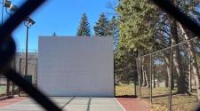 This image shows the handball court at Island Park.