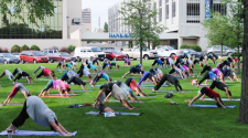 This image shows Yoga in the Park.