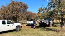 Fargo Park District maintenance pickups at Orchard Glen Park.