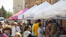 People shopping at Red River Market