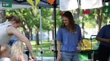 This image shows an intern at Midwest Kid Fest.